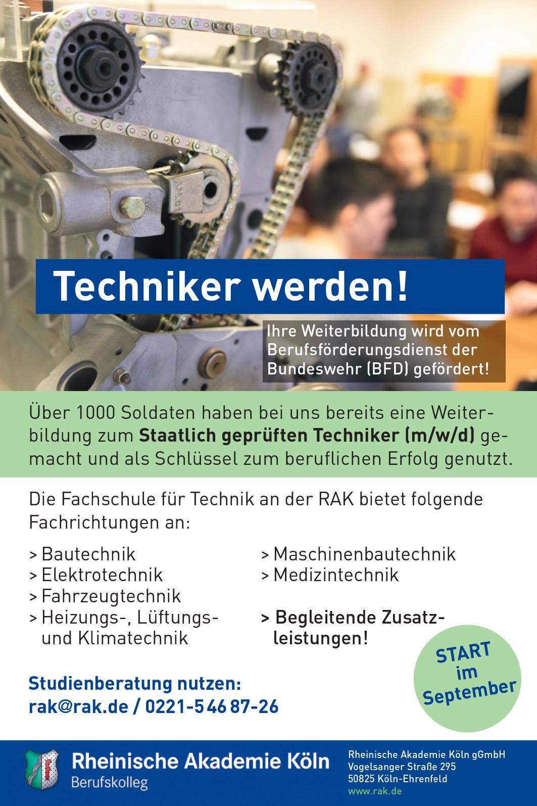 Anzeigen: Recruiting-Kampagne „Techniker werden!“