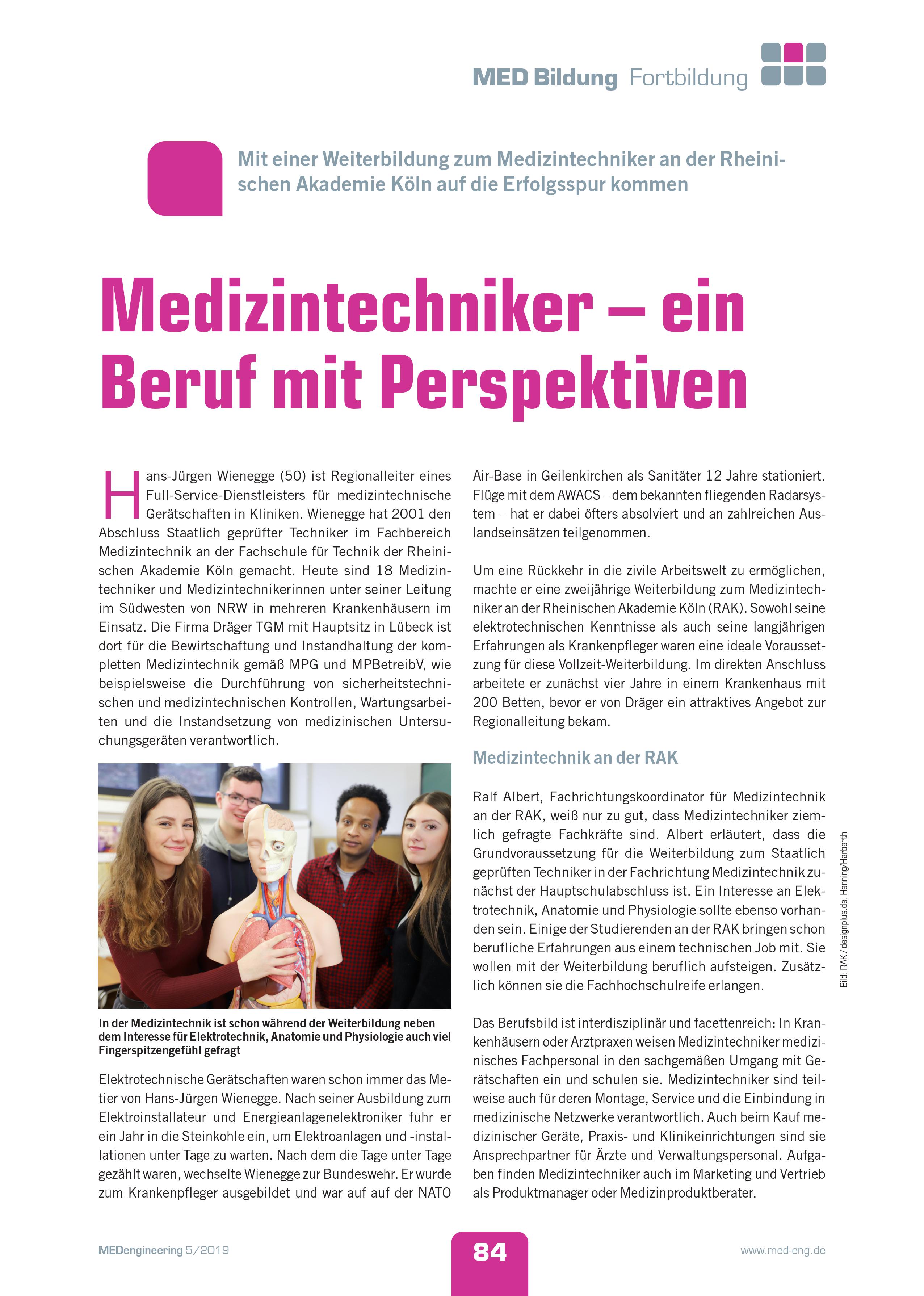 Advertorial: Berufsperspektiven für Medizintechniker