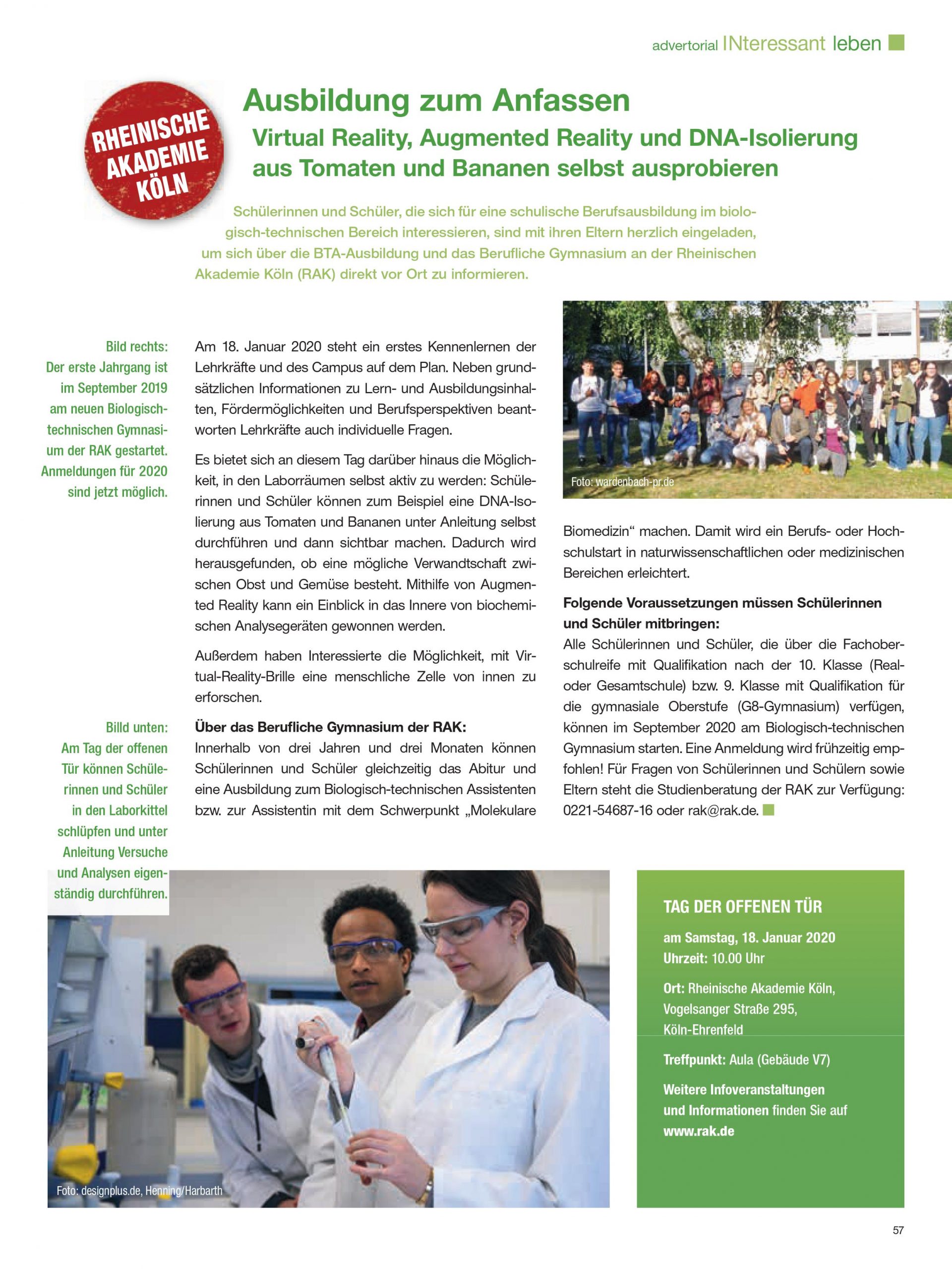 Advertorial: Ausbildung zum Anfassen